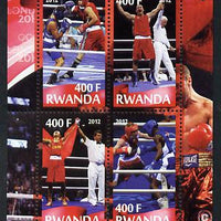 Rwanda 2012 London Olympic Games - Boxing perf sheetlet containing 4 values unmounted mint