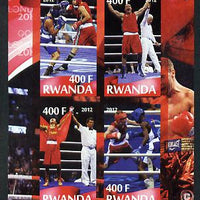 Rwanda 2012 London Olympic Games - Boxing imperf sheetlet containing 4 values unmounted mint