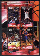 Rwanda 2012 London Olympic Games - Basketball perf sheetlet containing 4 values unmounted mint