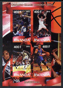 Rwanda 2012 London Olympic Games - Basketball imperf sheetlet containing 4 values unmounted mint