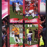Rwanda 2012 London Olympic Games - Football perf sheetlet containing 4 values unmounted mint