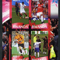 Rwanda 2012 London Olympic Games - Football imperf sheetlet containing 4 values unmounted mint