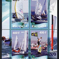 Rwanda 2012 London Olympic Games - Sailing perf sheetlet containing 4 values unmounted mint