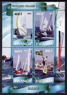Rwanda 2012 London Olympic Games - Sailing perf sheetlet containing 4 values unmounted mint
