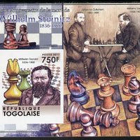 Togo 2011 Chess - Wilhelm Steinitz #1 imperf m/sheet unmounted mint. Note this item is privately produced and is offered purely on its thematic appeal