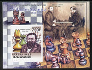 Togo 2011 Chess - Wilhelm Steinitz #1 imperf m/sheet unmounted mint. Note this item is privately produced and is offered purely on its thematic appeal