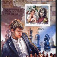 Togo 2012 Chess Players - Kateryna Lahno & Magnus Carlsen imperf m/sheet unmounted mint. Note this item is privately produced and is offered purely on its thematic appeal