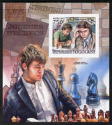 Togo 2012 Chess Players - Sergey Karjakin & Magnus Carlsen imperf m/sheet unmounted mint. Note this item is privately produced and is offered purely on its thematic appeal