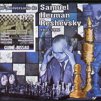 Guinea - Bissau 2011 Chess - Birth Centenary of Samuel Herman Reshevsky #1 imperf m/sheet unmounted mint. Note this item is privately produced and is offered purely on its thematic appeal