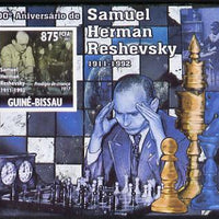 Guinea - Bissau 2011 Chess - Birth Centenary of Samuel Herman Reshevsky #2 imperf m/sheet unmounted mint. Note this item is privately produced and is offered purely on its thematic appeal