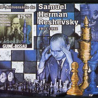 Guinea - Bissau 2011 Chess - Birth Centenary of Samuel Herman Reshevsky #3 imperf m/sheet unmounted mint. Note this item is privately produced and is offered purely on its thematic appeal