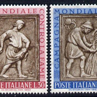 Italy 1963 Freedom from Hunger set of 2 unmounted mint, SG 1092-93