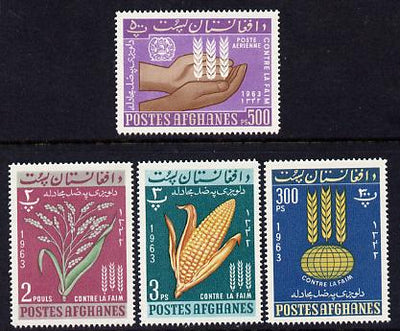 Afghanistan 1963 Freedom from Hunger set of 4 unmounted mint