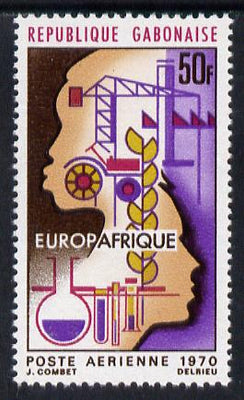 Gabon 1970 Europafrique Air 50f unmounted mint, SG 381