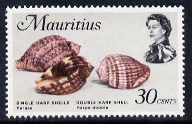 Mauritius 1972-74 Harp Shells 30c unmounted mint, SG 445