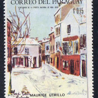 Paraguay 1968 Winter Olympics - Impressionist Paintings - Maurice Utrillo 15c unmounted mint, Mi 1815