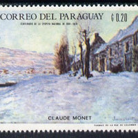 Paraguay 1968 Winter Olympics - Impressionist Paintings - Claude Monet 20c unmounted mint, Mi 1816