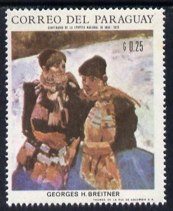 Paraguay 1968 Winter Olympics - Impressionist Paintings - Geroges H Breitner 25c unmounted mint, Mi 1817