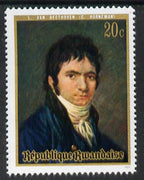 Rwanda 1971 portrait of Beethoven by Horneman 20c from set of 6 unmounted mint, SG 418*