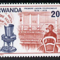 Rwanda 1976 Bell's Experimental Telephone & Manual Switchboard 20c from Telephone Centenary set unmounted mint, SG 751*