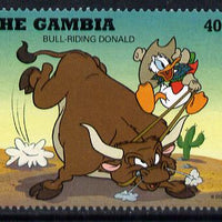 Gambia 1995 Donald Duck bull-riding 40b from Cowboys & Indians set unmounted mint, SG 2161