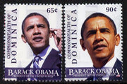 Dominica 2009 Inauguration of Pres Barack Obama set of 2 unmounted mint, SG 3632-33