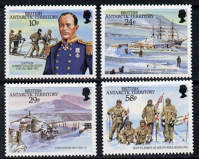British Antarctic Territory 1987 75th Anniversary of Arrival of Captain Scott set of 4 unmounted mint SG 155-58