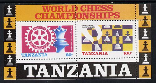 Tanzania 1986 World Chess/Rotary perf m/sheet unmounted mint SG MS 463