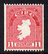 Ireland 1940-68 1d carmine perf 15 x imperf (from coils) with inverted watermark unmounted mint SG 112cw
