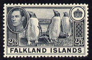 Falkland Islands 1938-50 KG6 Gentoo Penguins 2s6d mounted mint, SG 160