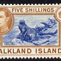 Falkland Islands 1938-50 KG6 Sealion 5s mounted mint, SG 161