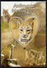 Gabon 2012 Endangered Species - Iberian Lynx perf souvenir sheet containing heart-shaped stamp unmounted mint
