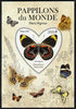 Gabon 2012 Butterflies of the World #5 - Pieris nigrina perf souvenir sheet containing heart-shaped stamp unmounted mint