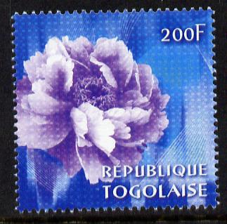 Togo 2009 China World Stamp Exhibition - 200F Peony unmounted mint