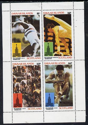 Davaar Island 1980 Olympic Games perf,set of 4 values (8p to 46p) unmounted mint