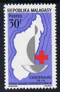 Malagasy Republic 1963 Red Cross Centenary 30f unmounted mint, SG 67