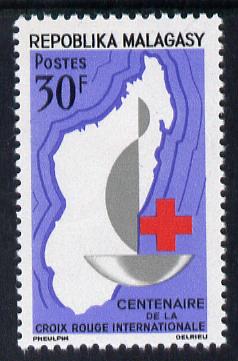 Malagasy Republic 1963 Red Cross Centenary 30f unmounted mint, SG 67