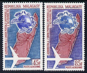 Malagasy Republic 1963 Second Anniversary of Admission to UPU set of 2 unmounted mint, SG 69-70