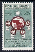 Malagasy Republic 1960 Tenth Anniversary of Technical Co-operation 25f unmounted mint, SG 24
