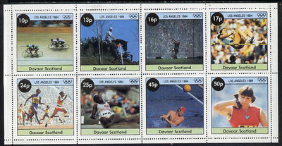 Davaar Island 1984 Los Angeles Olympic Games perf,set of 8 values (10p to 50p) unmounted mint