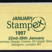 Cinderella - Great Britain 1997 January Stampex self adhesive Exhibition label