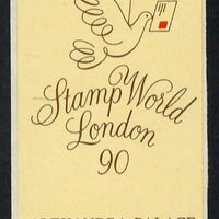 Cinderella - Great Britain 1990 Stamp World self adhesive Exhibition label