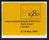 Cinderella - Great Britain 1980 London 1980 International Stamp Exhibition self adhesive label