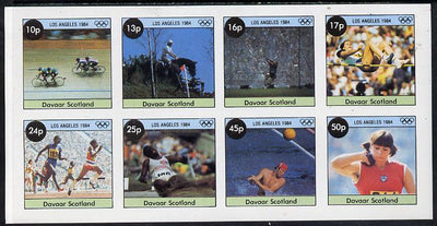 Davaar Island 1984 Los Angeles Olympic Games imperf,set of 8 values (10p to 50p) unmounted mint