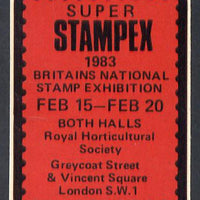Cinderella - Great Britain 1983 Super Stampex self adhesive Exhibition label