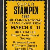 Cinderella - Great Britain 1984 Super Stampex self adhesive Exhibition label