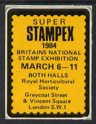 Cinderella - Great Britain 1984 Super Stampex self adhesive Exhibition label