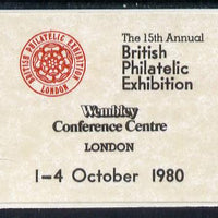 Cinderella - Great Britain 1980 British Philatelic Exhibition self adhesive label