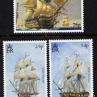 British Indian Ocean Territory 2005 Bicentenary of Battle of Trafalgar perf set of 3 unmounted mint SG 344-46