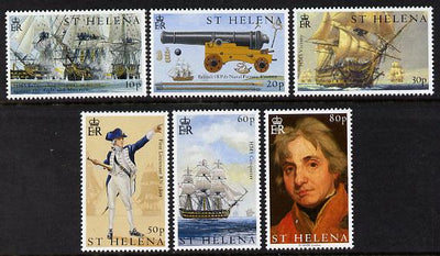 St Helena 2005 Bicentenary of Battle of Trafalgar - 1st issue perf set of 6 unmounted mint SG 939-44
